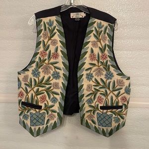 womens vintage orvis embroidered fishing vest